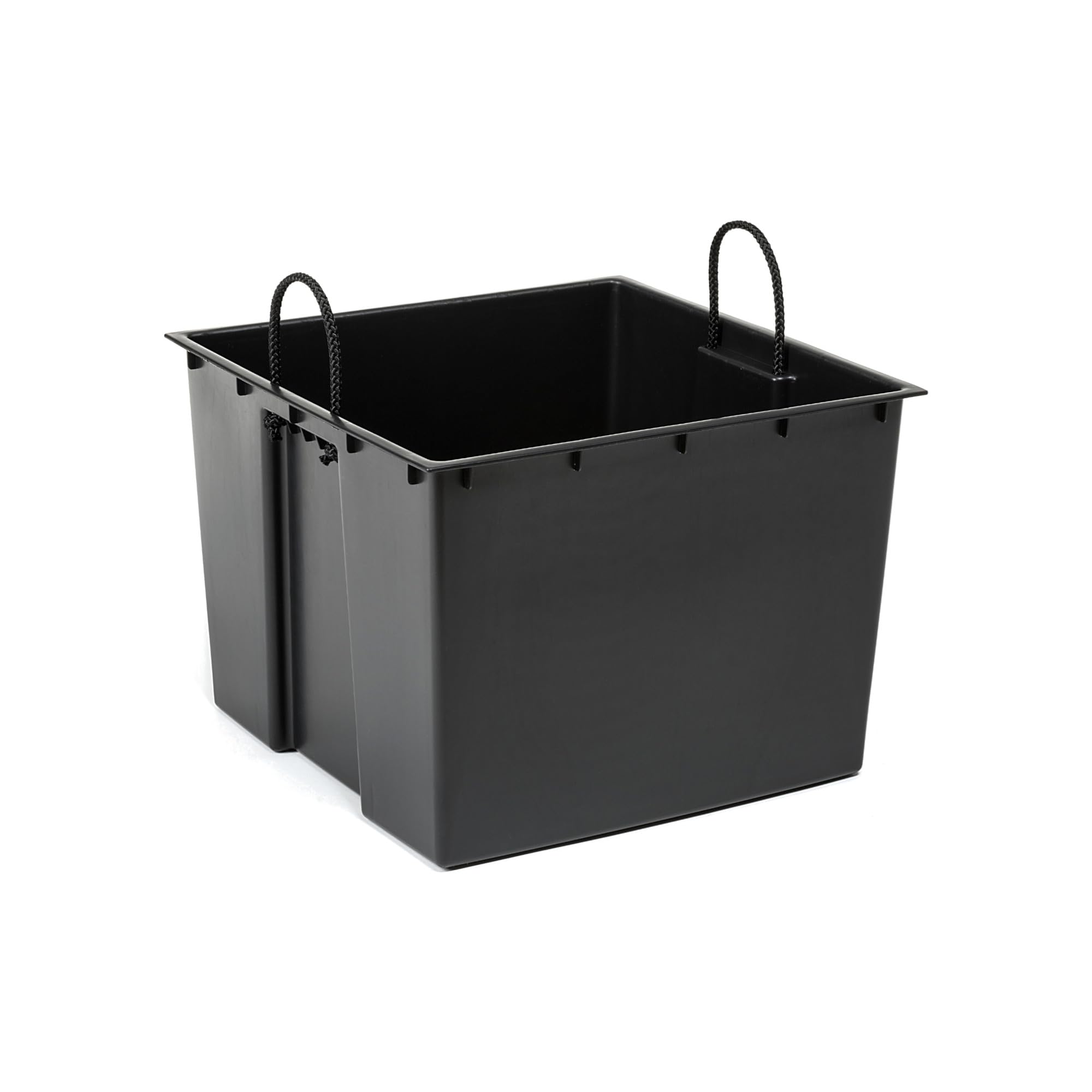 Lot de 2 inserts de pot de fleurs carrés interchangeables, durables, 34 x 28 cm, noirs, 28 l, pour pots Lamela de 68 x 35 cm, facilite le contrôle de la teneur en eau dans le pot, réduit la