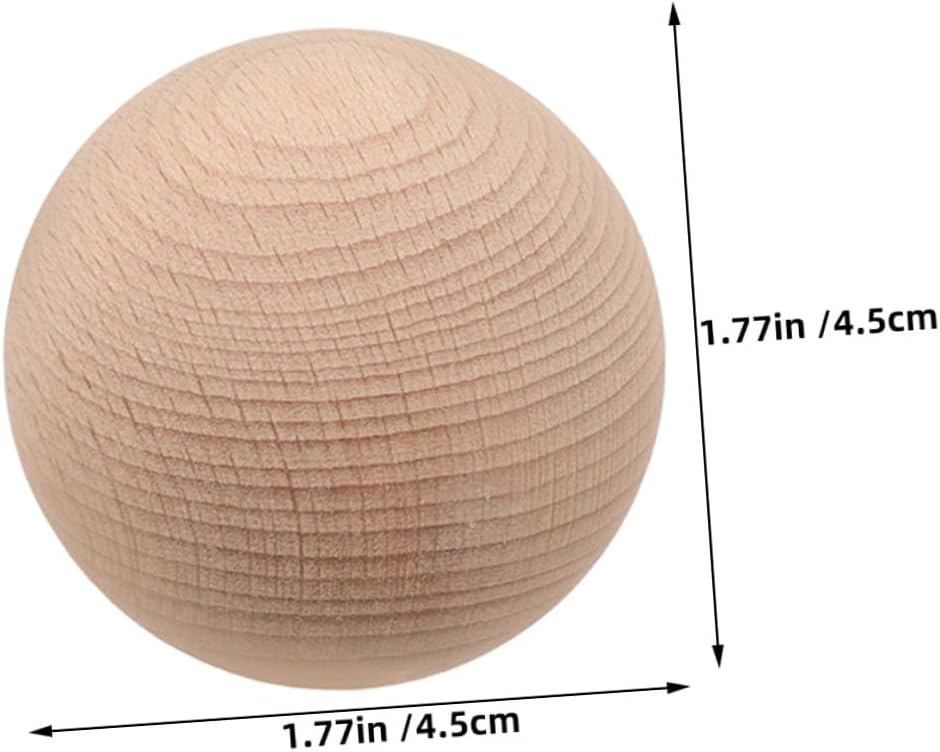 6pcs Unfinished Beechwood Croquet Balls for Outdoor Lawn Games Backyard Replacement Wooden Spheres 4.5cm Diameter Casual Outdoor Activities