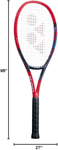 Miniatura 6 de Yonex VCORE 98 Scarlet 7 generación - Raqueta de tenis de rendimiento - Encordada con cuerda de raqueta intestinal sintética en tu elección de