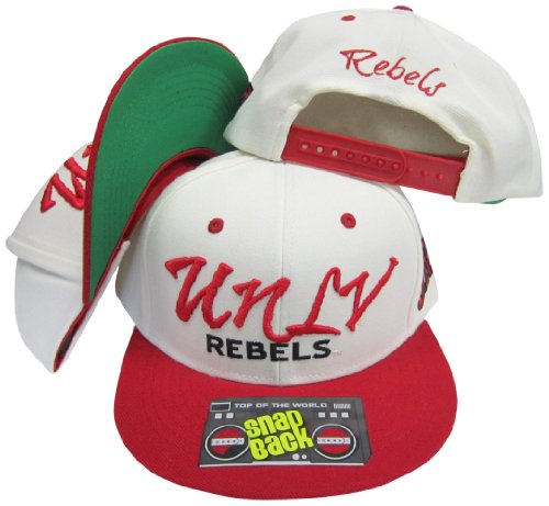 Gorra ajustable blanca y roja UNLV Nevada Las Vegas miniatura 1