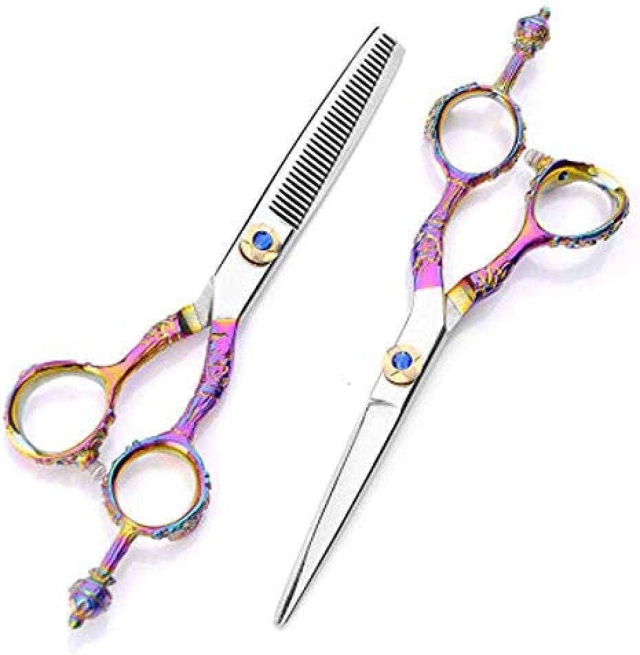 Ciseaux de coiffeur 6 pouces ensemble ciseaux amincissants salon coiffure