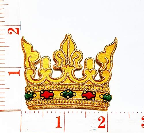 Crown Imperial King Queen Cartoon Patch Sew Iron on Embroidered Applique Craft Handmade Baby Kid Girl Women Cloths DIY Costume Accessories