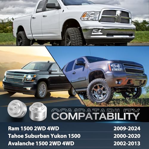 Image of Nilight 2inch Rear Leveling Kit for 2009-2023 Ram 1500 2000-2020 Tahoe Suburban Yukon 1500 2002-2013 Avalanche 1500 2WD 4WD Rear Raise Suspension Strut Spacers
