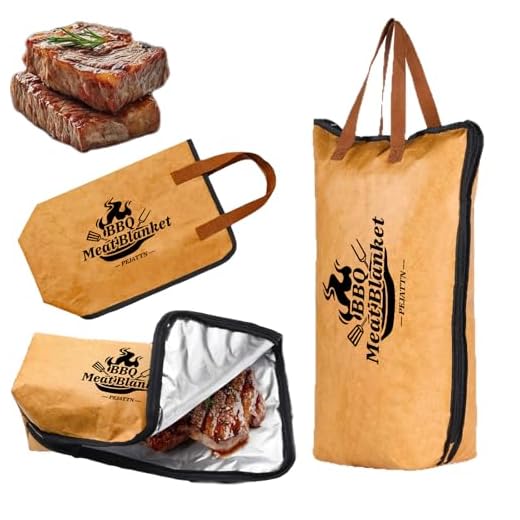 PEJATTN for Dad Husband, 21" BBQ Blanket for Resting Meat, Insulated Waterproof Reusable Smoker Grill Bag for Brisket, Beef, Turkey & Pork Shoulder, Birthday Gift for Men