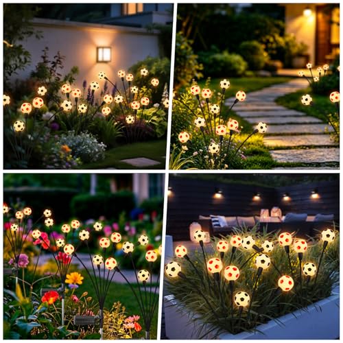 Image of ASMAD Solar Lights Outdoor Waterproof 8 Pack, FIFA World Cup 2026 Outdoor Lights, Soccer Ball Light, World Cup Decorations for Patio Garden Outdoor Decor, Gifts for Women, Gifts for Men