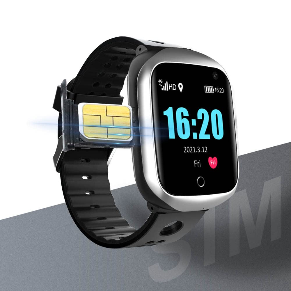 Reloj Localizador GPS Personas Mayores, Niños, Alzheimer, Botón SOS, Detector Caída, Teléfono, App Español, Reloj Abu Family Care, Manual Español