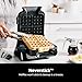 Ninja BW1001 NeverStick PRO Belgian Waffle Maker, Vertical Design, 5 Shade Settings, with Precision-Pour Cup & Chef-curated Recipe Guide, Black & Silver