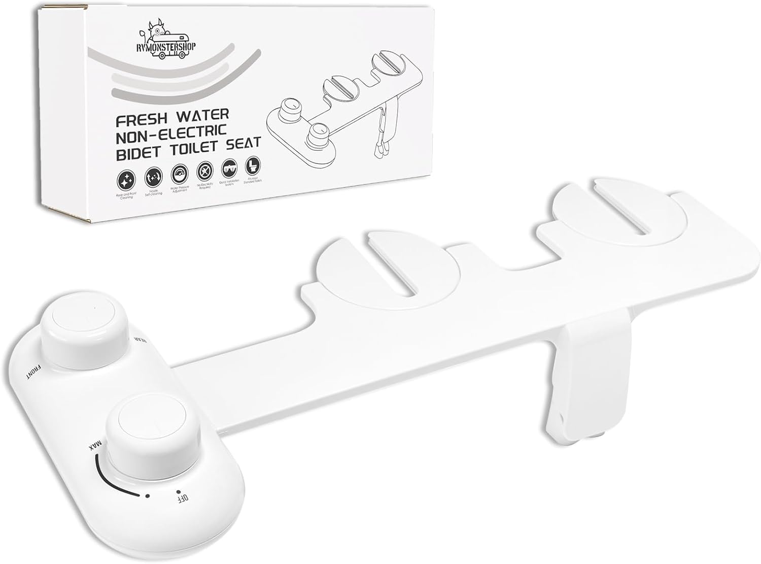 RV Bidet for Camper Toilet RV Bidet Attachment for Toilet,Slide-In Easy Install, Self Cleaning Fresh Water Sprayer，Suitable for Domestic Toilets And Some Caravan Toilets