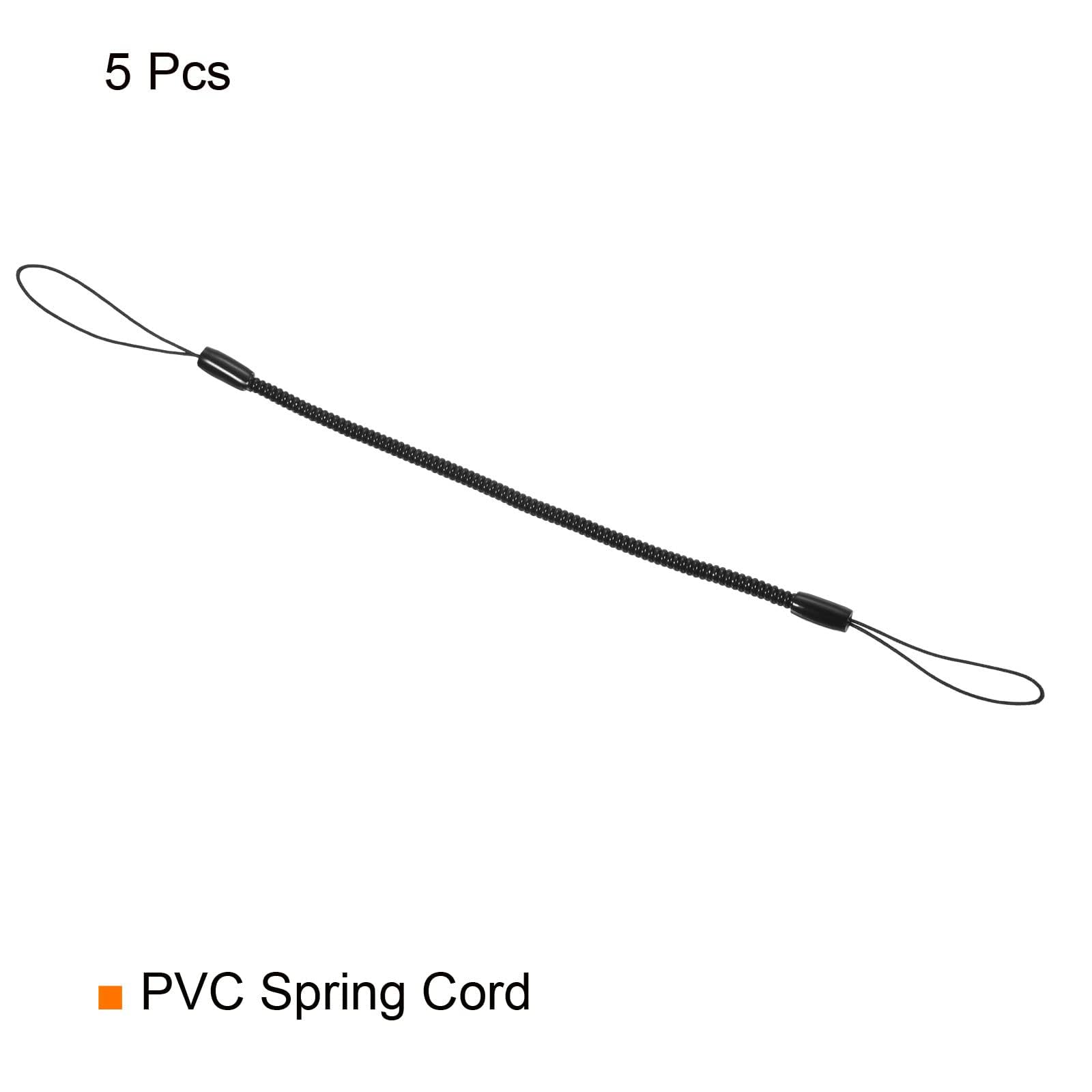 TA-VIGOR 5Pcs Elastic Tether Lanyard, 3.7mm Dia x 270mm Retractable Spring Coil Strap Anti-Lose Pen Leash - Image 3