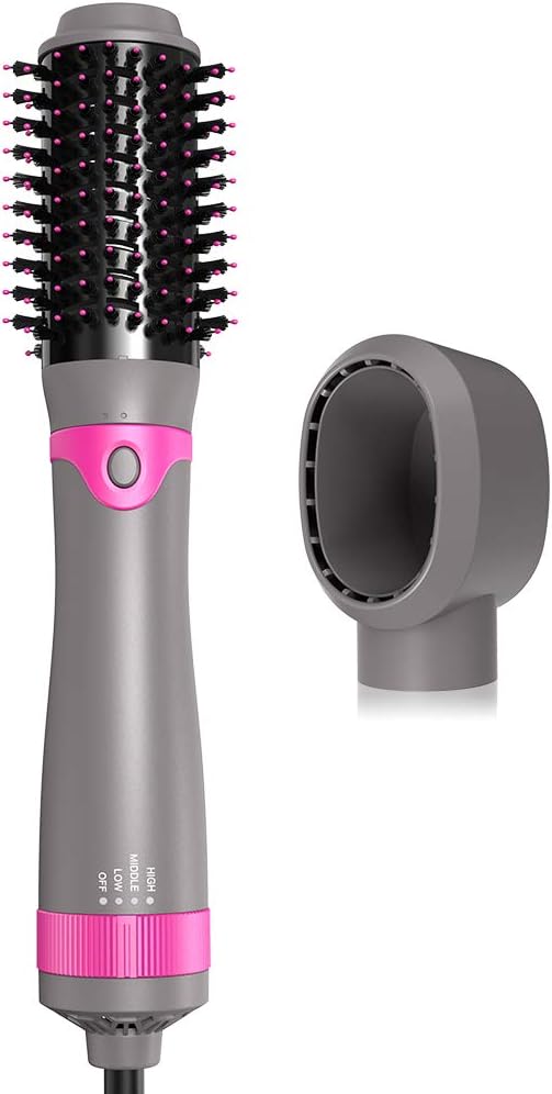 Hair Dryer Brush, Hairdryer Brush for Women, 5 in 1 Hot Air Brushes for Hair Styling, Negative Ionic Hair Straightener & Hot Air Styler Curler Comb