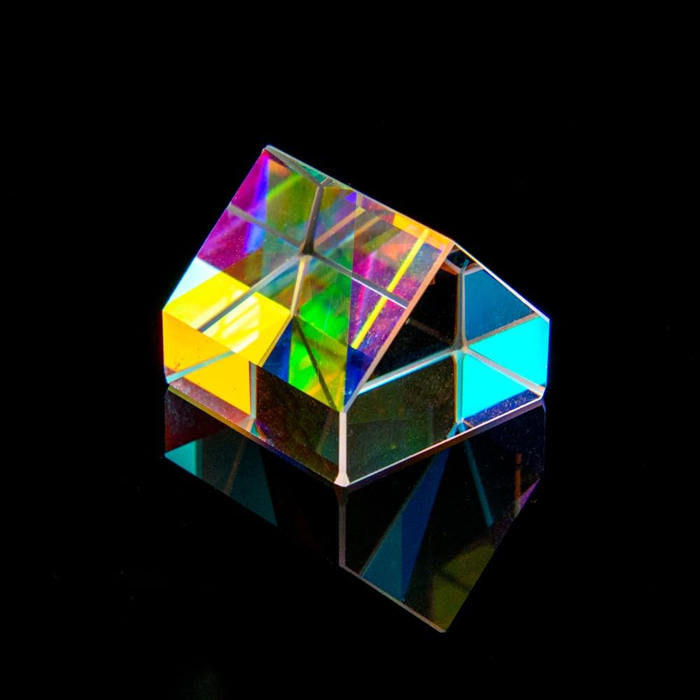15 18 22mm RGB X-Cube Prism Combiner Splitter Cross Dichroic Polyhedron Pyramid Physics Teaching Decoration Photograph Lens(20mm House)