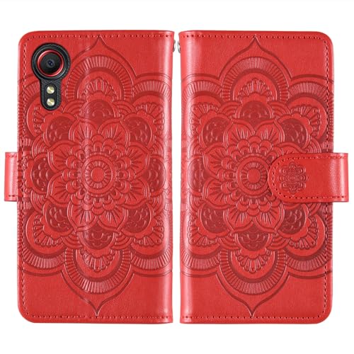 Coque Samsung Xcover 5 fleurie en cuir pour regarder vos vidéos en mains libres