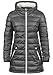 Produktbild DESIRES Dori Damen Steppmantel Übergangsmantel Lange Jacke gefüttert mit Kapuze, Größe:L, Farbe:Dark Grey (2890)