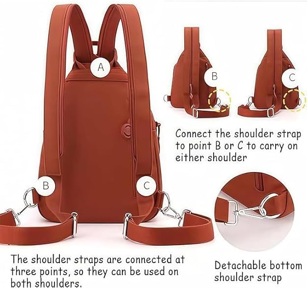 Borsa da Viaggio antifurto 3 in 1, Borsa da Viaggio Impermeabile bidirezionale, Borsa a Tracolla Convertibile Oxford di Grande capacità