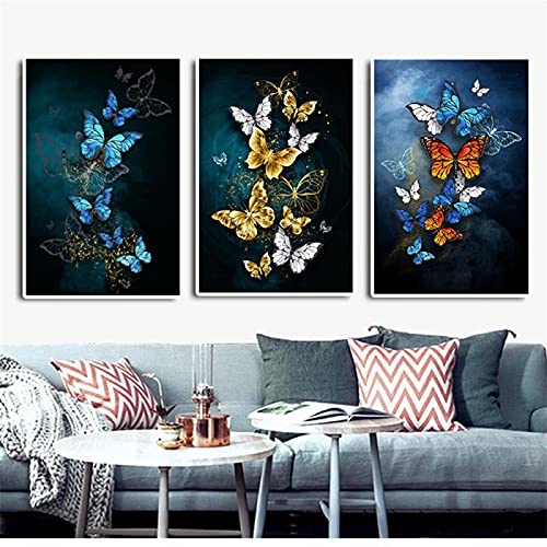 Peinture animaux sur toile haut de gamme triptyque KEBIA 40x60cm