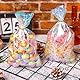 BTSD-home 100 Stück Plastik Cellophantüten Kekstüten Transparent Bunt mit Metallischen Bindebaender Süßigkeiten Tüten für Hochzeit Geburtstag Party Gastgeschenk(15x 25.5cm)