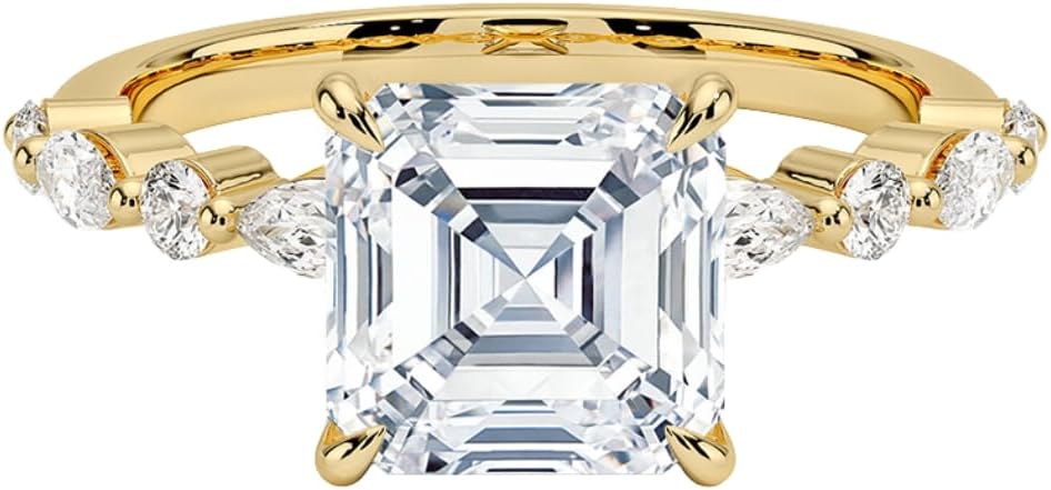 1-5 Ct Half Coverage Diamond Solitaire Wedding Engagement Ring 10k 14k 18k Gold & 925 Sterling Silver Solitaire Moissanite Ring Christmas Gift For Her