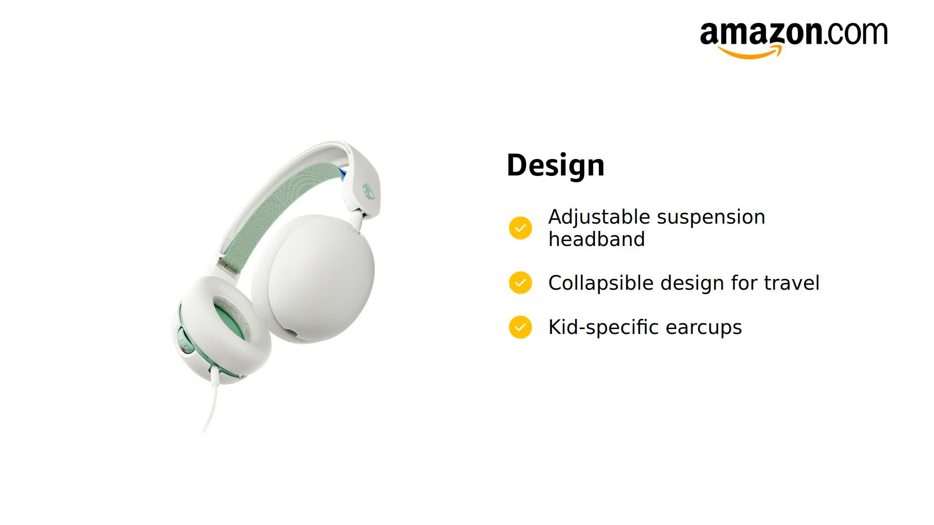 Amazon.com: Skullcandy Grom Wired Headphones, Volume