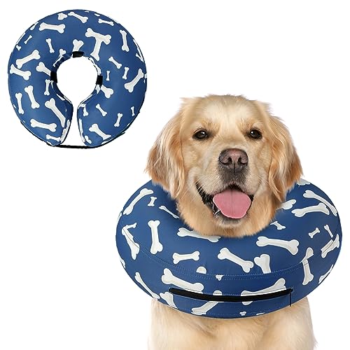 Image of Supet Inflatable Dog Cone Collar Alternative After Surgery, Dog Neck Donut Collar Recovery E Collar, Soft Pet Cone for Small Medium Large Dogs