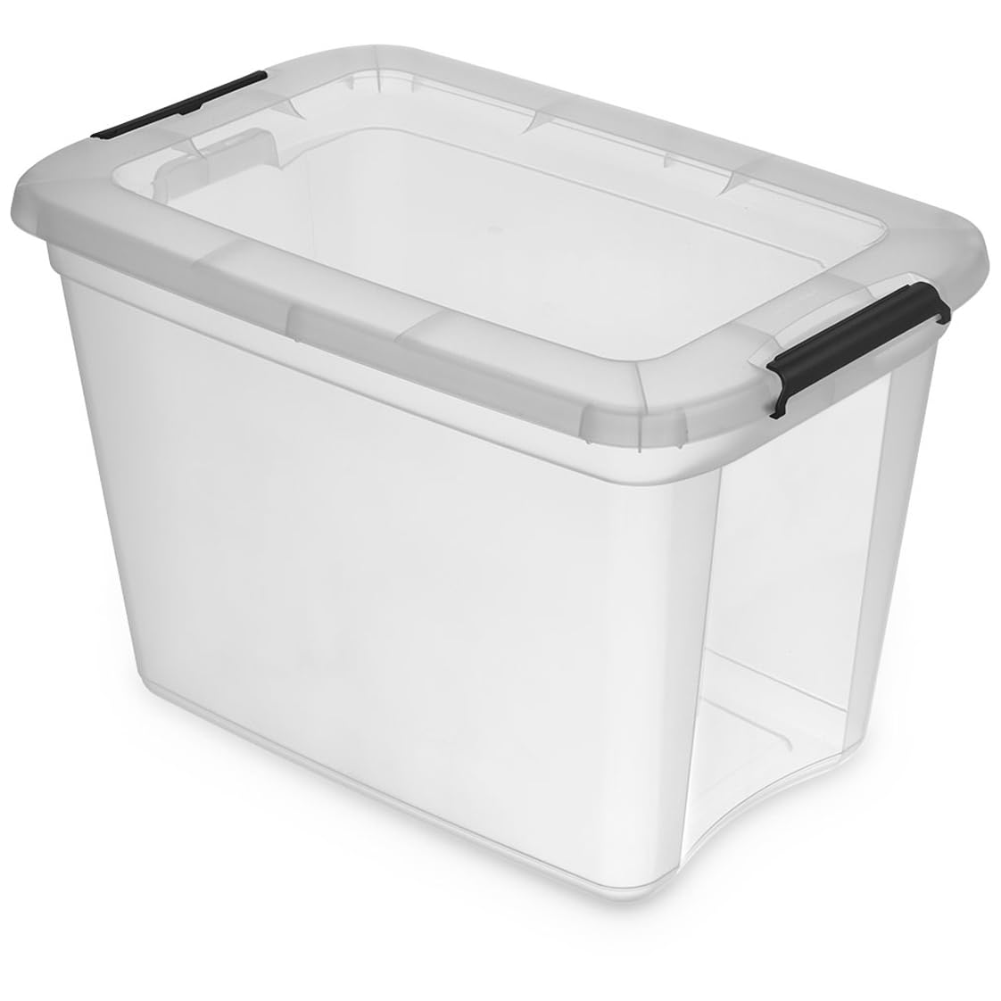 Kreher Aufbewahrungsboxen Robust Store mit Deckel in Transparenter Ausführung. In verschiedenen Größen (wählbar). Aus robustem Kunststoff. (2er 115 L)