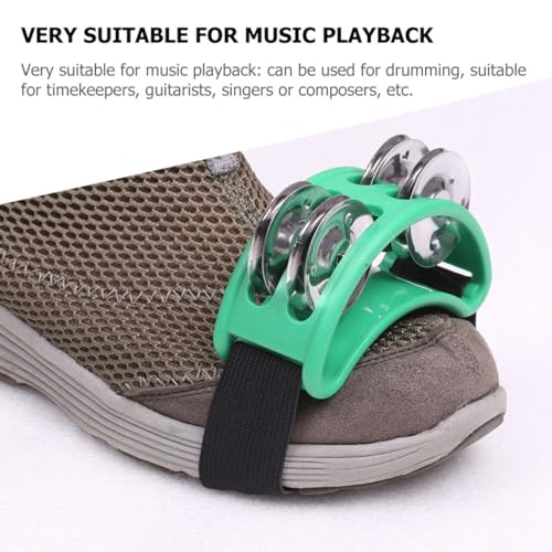 Abaodam 4 Peças Sino De Pé Chocalho Infantil Sino De Pé Crianças Pandeiro Pé Tremendo Sino Pandeiro