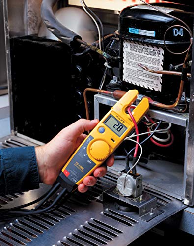 Fluke T5-1000 Voltage, Continuity And Current Tester, Openjaw Design For Current Measurements Without Metallic Contact, Includes Detachable Slim Reach Probe Tips, Auto Selects Ac Or Dc Voltage #TOP1