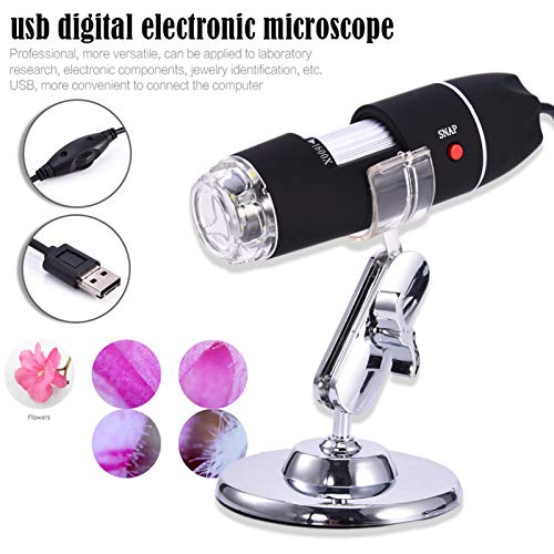1600X USB Mikroskop, 2 In 1 Digital Kamera Microscope 8 LED Digital Vergrößerung Endoskop Mit Metallständer Max 1600X… – Bild 8