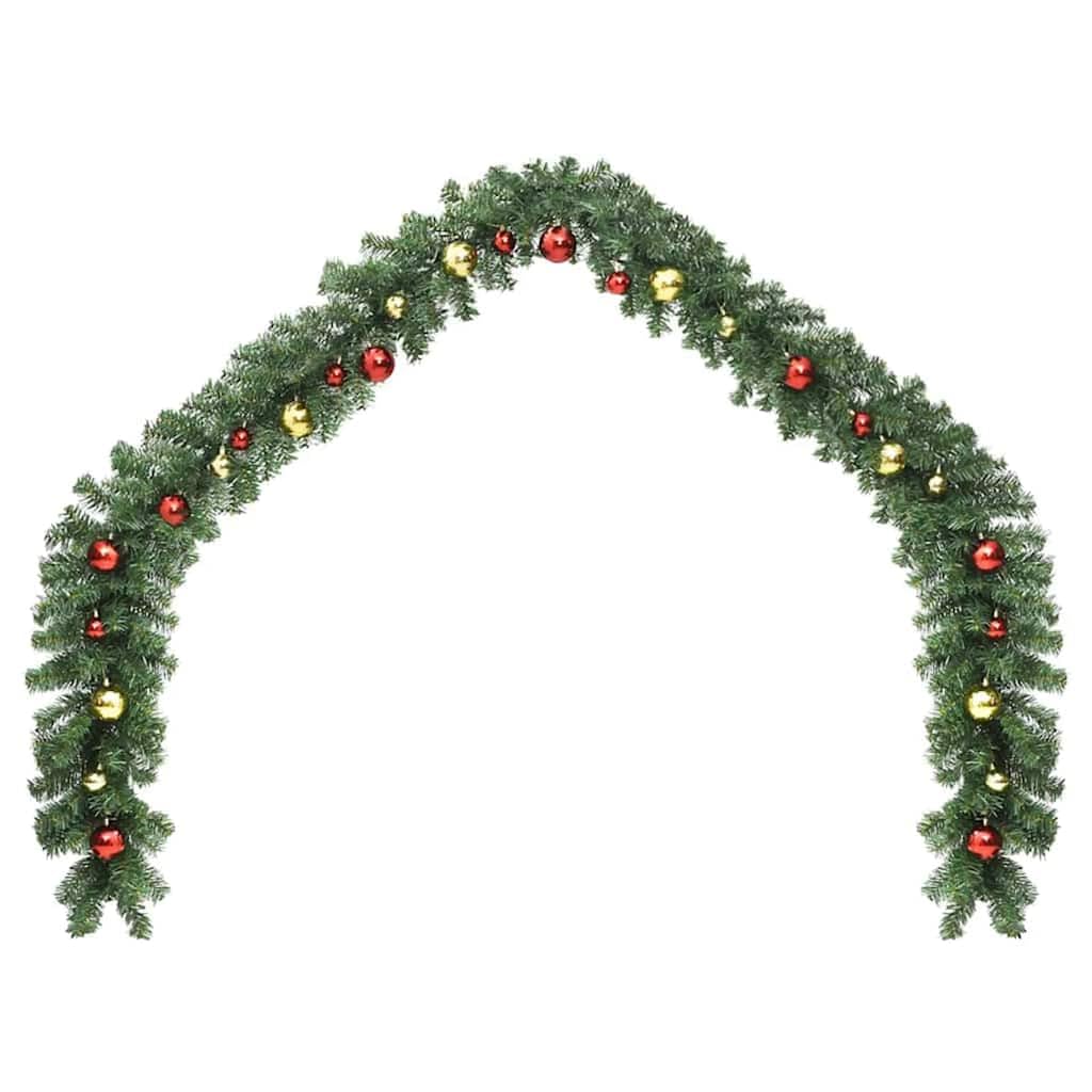 Weihnachtsgirlande mit 600 LEDs, 2 Stück Grün PVC Tannenbaum Dekoration, 2 x 20 m Girlande mit USB-Lichterkette, wetterbeständig für drinnen und draußen, festliche Advents- und Wintersaison