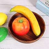 ZJchao Ensaladera, Cuencos de Madera Cuencos de Madera para Servir Ensaladera de Cuenco de para Comida Cuenco de para Aperitivos (17,5 * 4 cm)