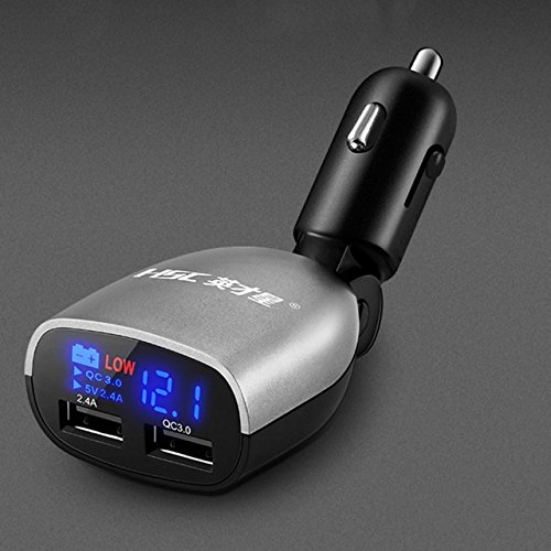 New YC01S Dual USB Quick Charge Car Battery Voltage Monitoring