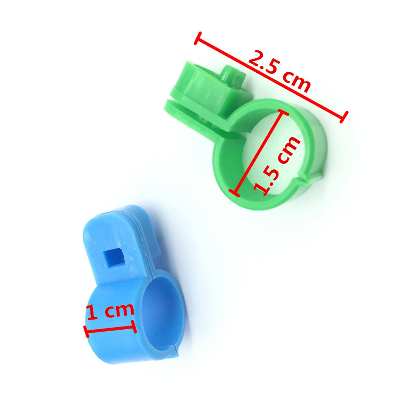 Anillas para patas de pollo 1000 Uds. Anillos for patas de pollo, anillos con Clip for identificación de pies, rojo M(Mix Color)