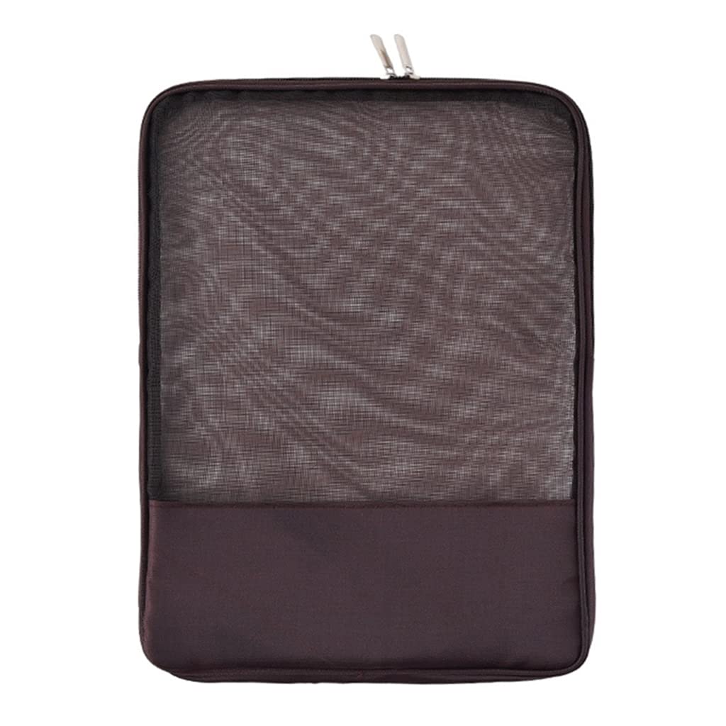 Tsophreniq Brown Nylon Mesh Files Package Transparent Document Bag Storage Organizer Multifunction Home Organizing Pouch File Document Cosmetic Storage Bag Organizer Clear Breathable