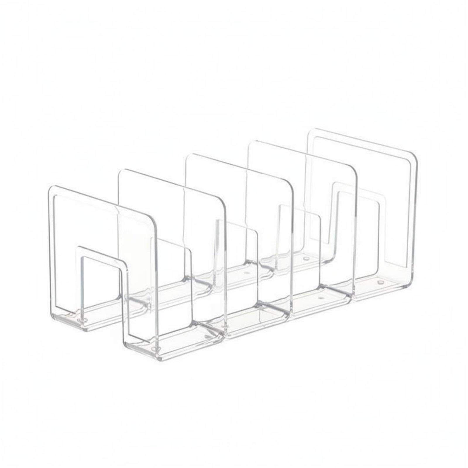 Bag Storage Divider Rack Keeps Bags Upright Bag Organizer Rack Space Saving Shelf Divider Transparent Square-picture-21