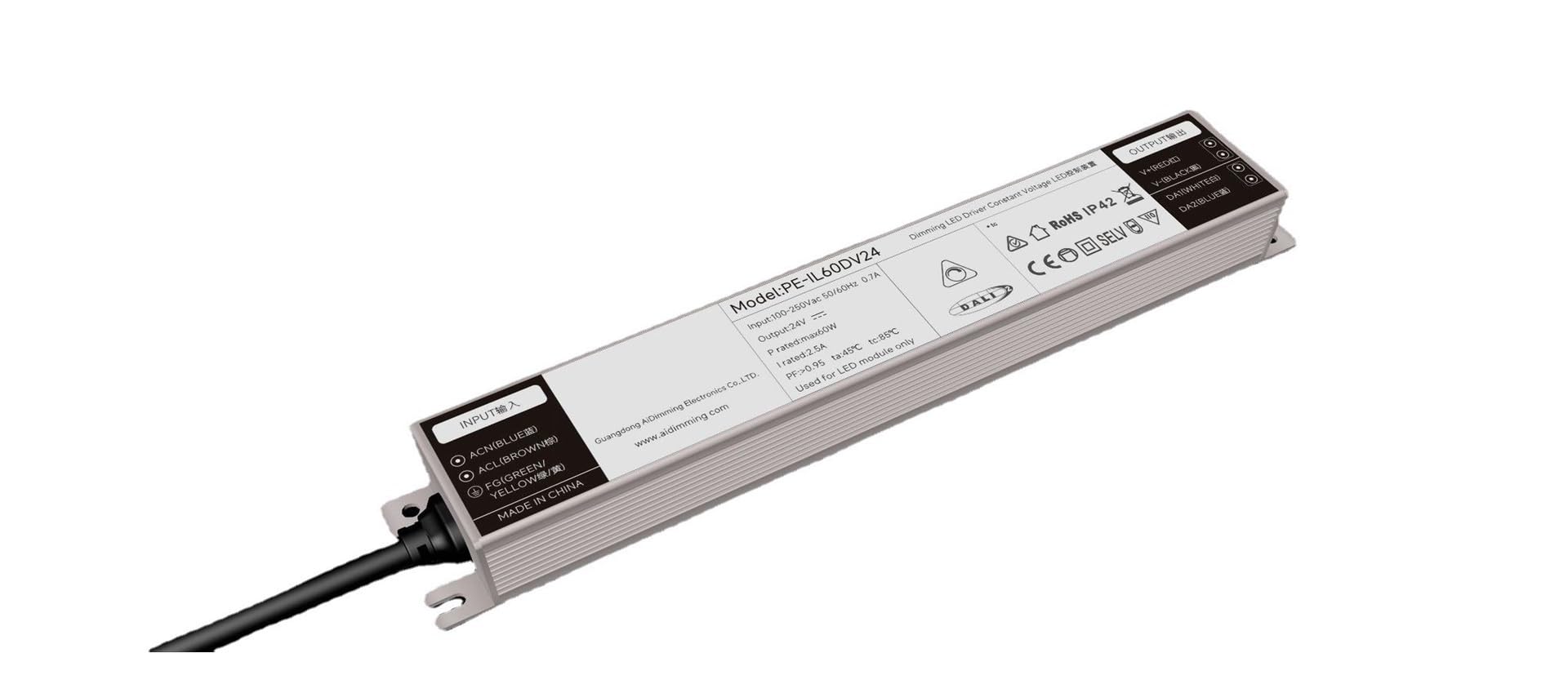 Alimentation Dali tension constante IL60DV pour ruban LED graduable
