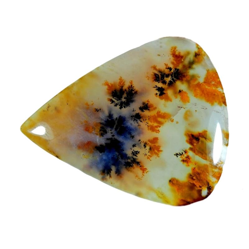 Agate dendritique pour créer vos bijoux bohèmes, cabochon poire idéal pour collier fait main