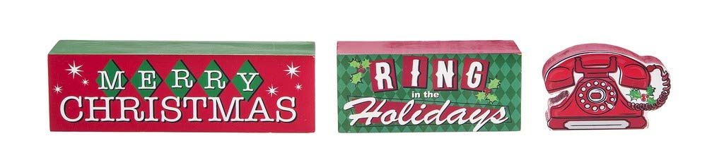 Figurines de blocs empilables Noël Ganz décorations de fêtes pour la table - 3