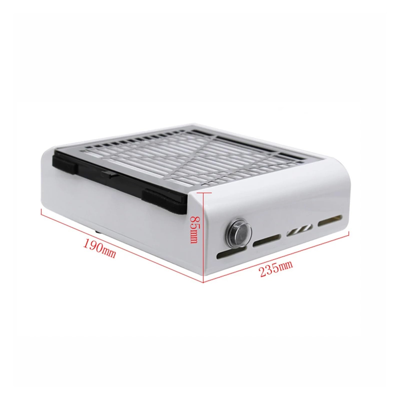 Nagelstofafscheider, Professionele 60W Nagelafzuiging Vacuüm Acryl Nagelstofreiniger voor Thuissalon, 4500 RPM Borstelloze Motor Nagelstofzuigkracht Nagelstofzuiger Geluidsarm