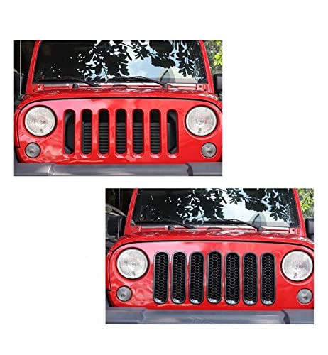 Parrilla delantera para Jeep Wrangler JK que renueva el parachoques dañado y cubre imperfecciones 3