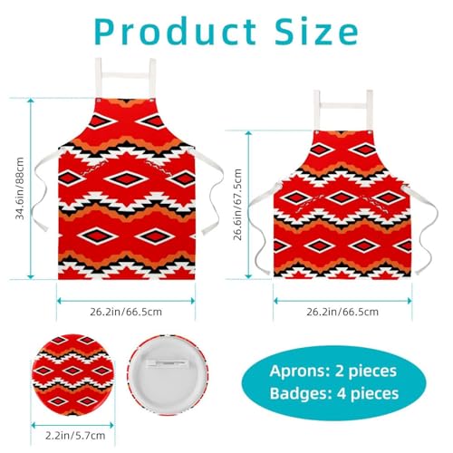 Tablier de serveuse pour cuisine et nettoyage de la maison au design multicolore