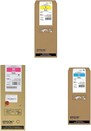 Epson DURABrite Ultra R02L420 - Paquete de tinta de capacidad estándar color amarillo y Epson original tinta - cartucho magenta modelo R02L320 R02