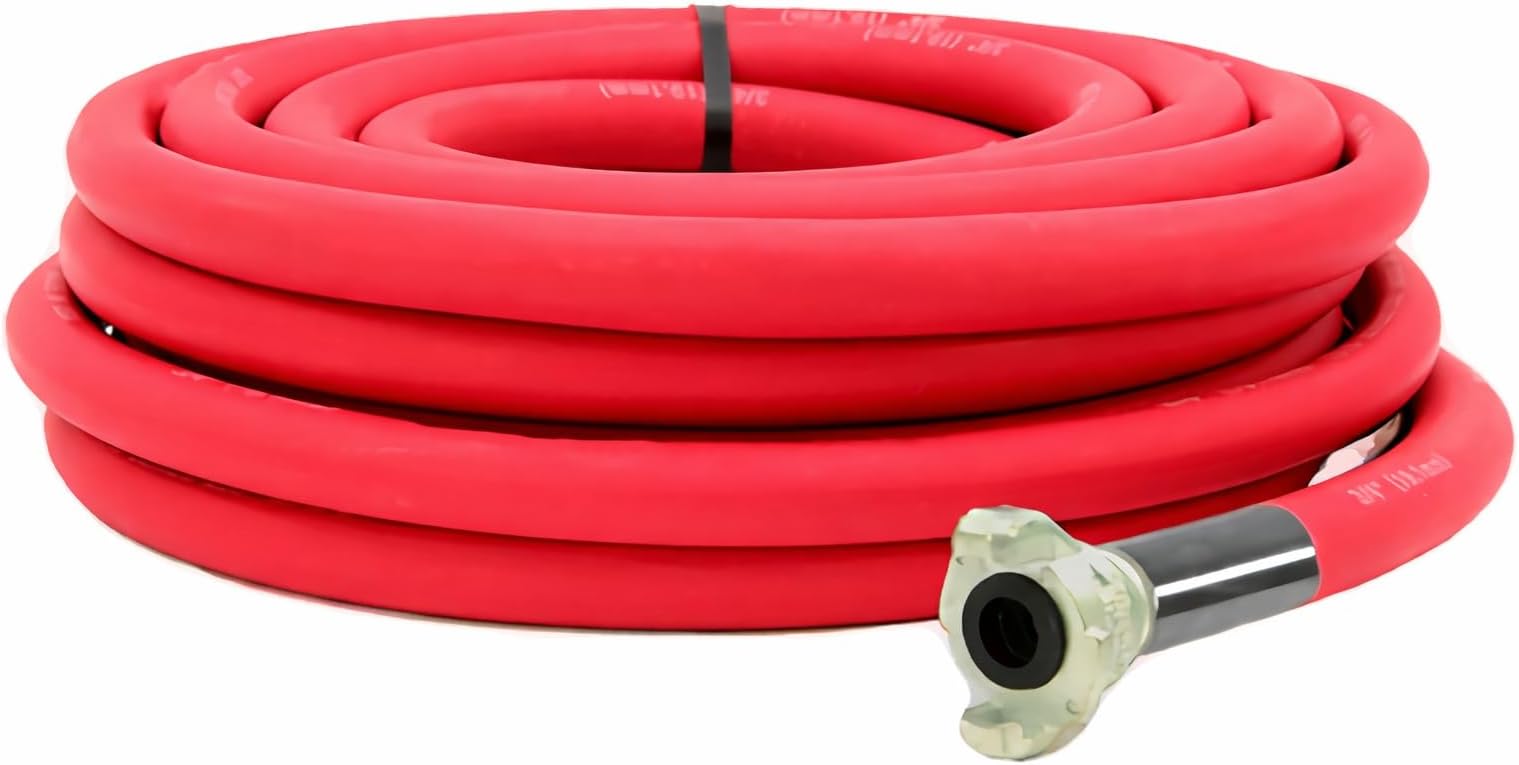 Jackhammer Rubber Air Hose Assembly with 3/4" Universal (Chicago) Couplings - 50ft