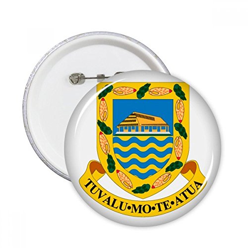 Badge national Tuvalu Océanie idée cadeau originale boîte de 5 pins ronds XL multicolores