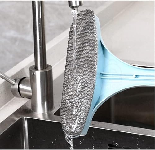 Image of 2 in 1 Window Cleaner Brush Glass Cleaning Scraper, Mesh Screen Cleaner, Window Screen Cleaning Brush Washing Equipment, Window Cleaner Tool with Wet and Dry Dual-Use