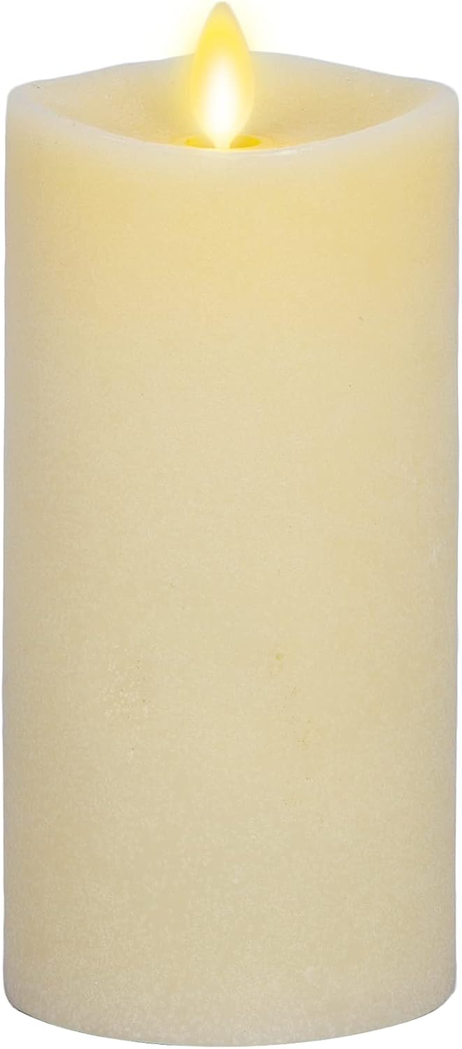 Luminara - Flameless LED Battery Operated Flickering Pillar Candles - Ivory - Pack of 1-3x6.5 - Realistic Moving Flame Real Wax Indoor/Outdoor Decor