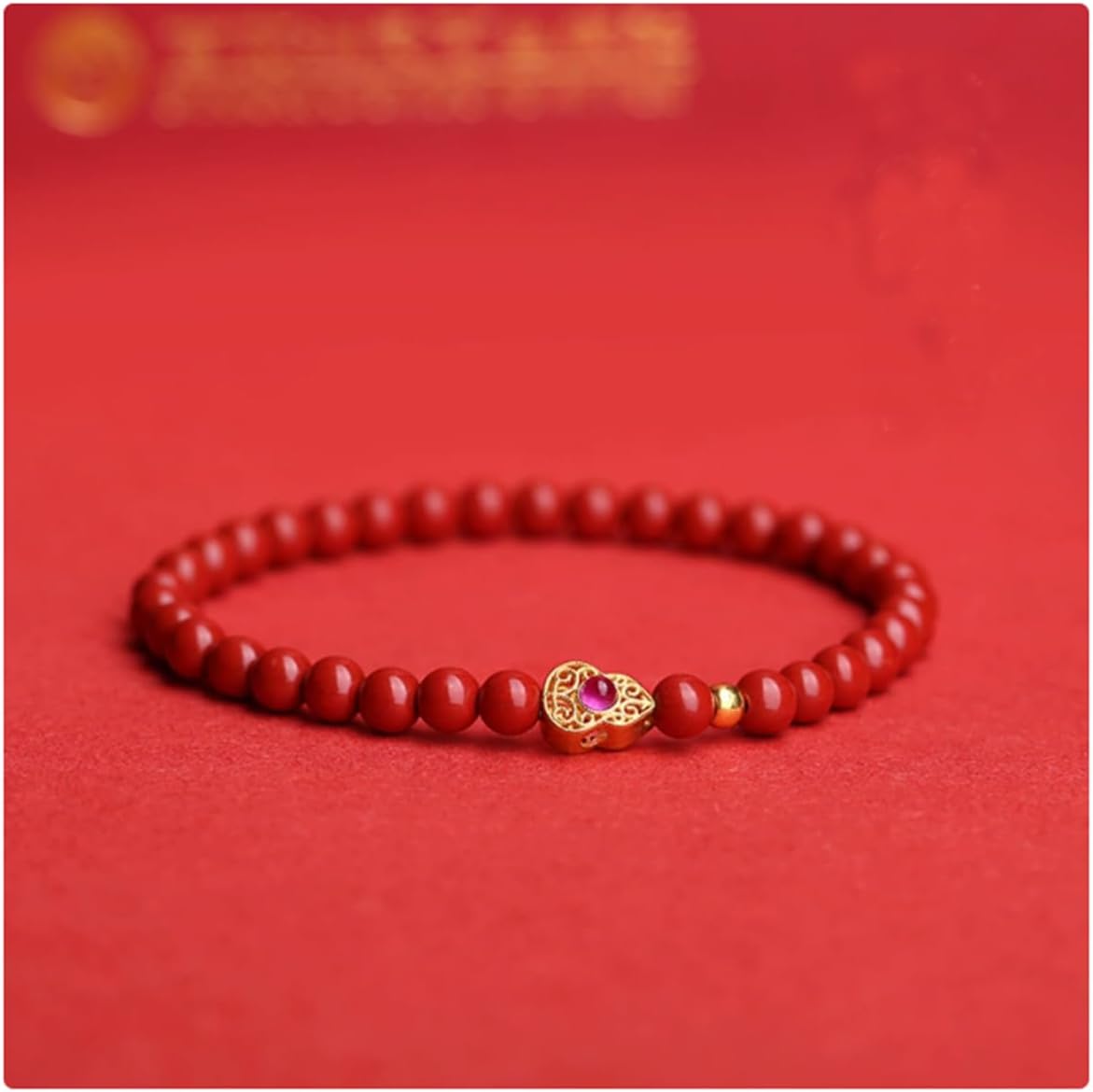 Feng Shui Wealth Bracelet, Red Cinnabar Feng Shui Bracelet,Red Bead Bracelets Jewelry Gifts Attract Wealth and Good Luck - Image 4