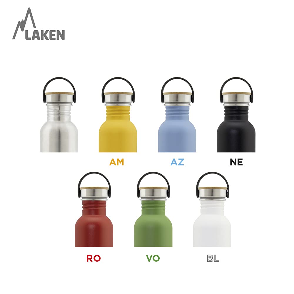 Laken Unisex - Botella de acero inoxidable muy resistente para adultos