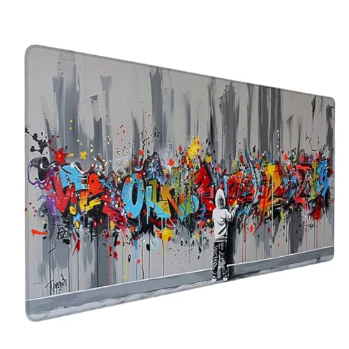 Waxonle Alfombrilla de Ratón para Juegos - Superficie Microtejida Exclusiva - Optimizada para Sensores de Juegos - Tamaño S 800x300x3mm (Rojo, Dibujos Animados) H-Q