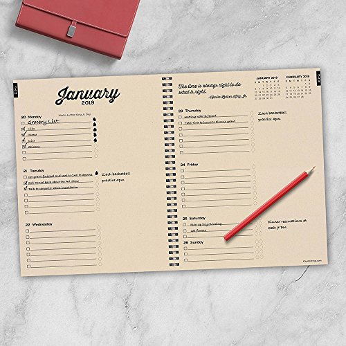 2019 Botanical Large Weekly Monthly Planner, 9X11 #TOP7
