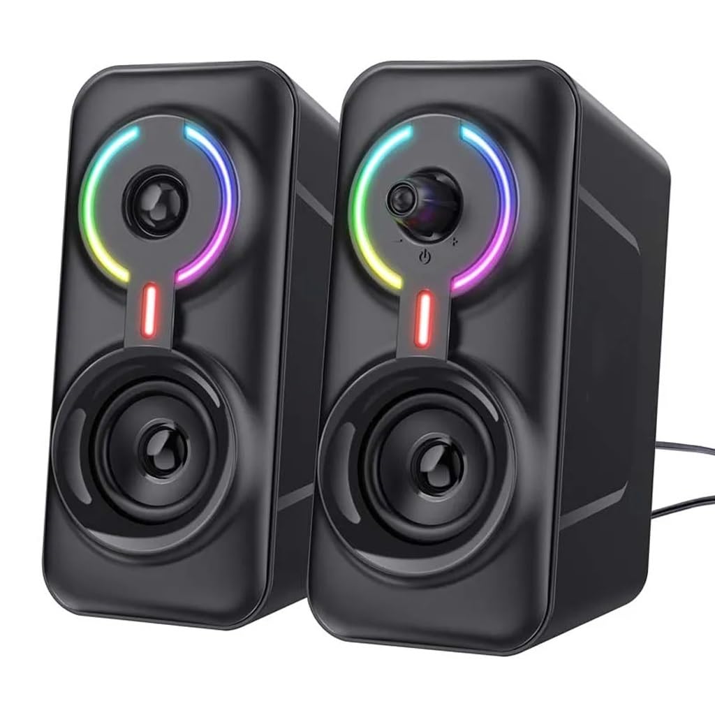 Altoparlanti for computer for desktop Monitor stereo Bluetooth/RGB da 3,5 mm for PC Laptop Scrivania Proiettore da studio esterno