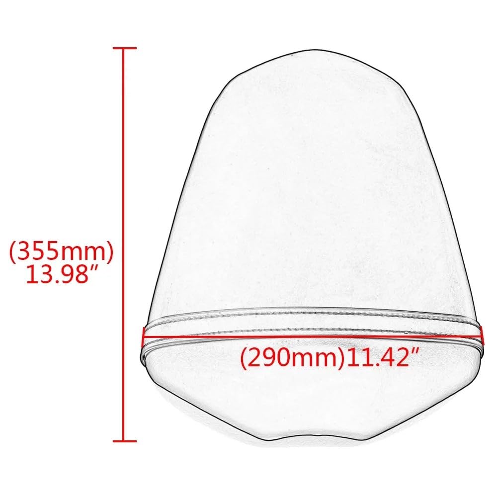 Sella Passeggero Posteriore Nera Per Yamaha FZ1 FZ-1 Per Fazer 2006-2016 Cuscino del sedile